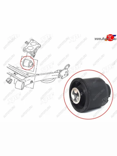 Сайлентблок Audi A3 96-13  Skoda Octavia 96-10  Rapid 12-  Volkswagen Golf 97-06  Polo 01-22  A SAT ST-6R0501541A