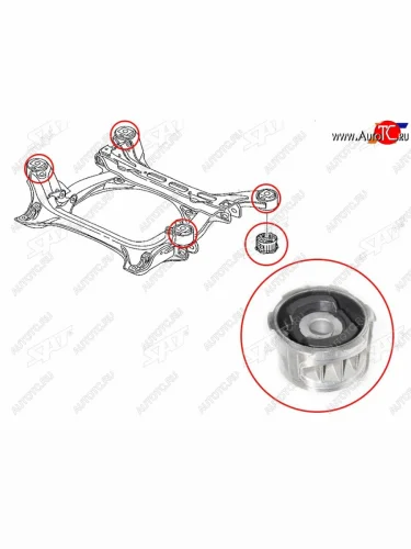 Сайлентблок Audi Q7 05-15  Volkswagen Touareg 02-18 SAT ST-7L0499035A