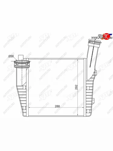 Интеркулер AUDI Q7 06-PORSCHE CAYENNE 02-VOLKSWAGEN TOUAREG 02-(правый) SAT ST-7L6145804A