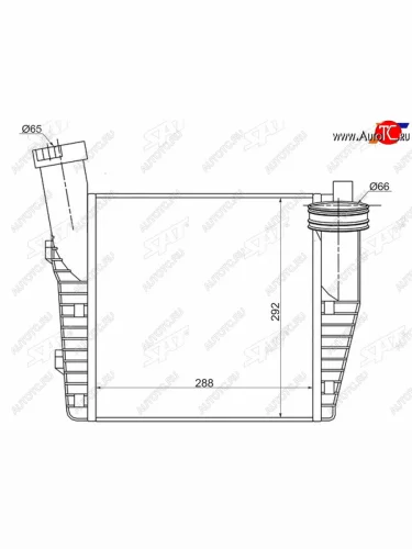Интеркулер AUDI Q7 06-PORSCHE CAYENNE 02-VOLKSWAGEN TOUAREG 02-(левый) SAT ST-7L6145803D