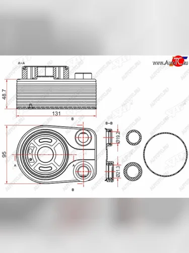 Радиатор масляный NISSAN QASHQAI 07-RENAULT CAPTUR 13-DUSTER 10-KANGOO 08- SAT ST-8200606297