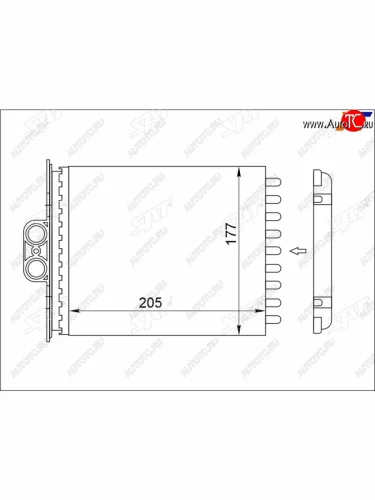Радиатор отопителя салона OPEL VECTRA 95-SAAB 9-5 97- (с кондиционером)(трубчатый) SAT ST-87-0006