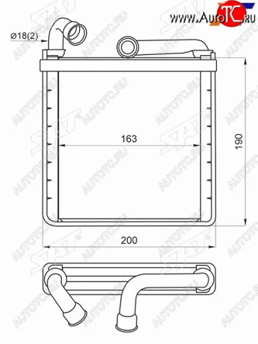 Радиатор отопителя салона SKODA OCTAVIA 13-KODIAQ 16-KAROQ 17-VOLKSWAGEN GOLF 12-PASSAT 14-TIGU SAT ST-87-0025