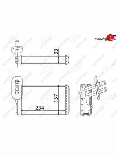 Радиатор отопителя салона AUDI A3 96-98SKODA OCTAVIA 98-98VOLKSWAGEN GOLF 91-98 (трубчатый) SAT ST-87-0022