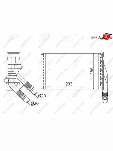 Радиатор отопителя салона  RENAULT KANGOO 98-(трубчатый) SAT ST-87-0034