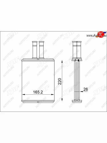 Радиатор отопителя салона  OPEL VECTRA B 95-(трубчатый) SAT ST-87-0033