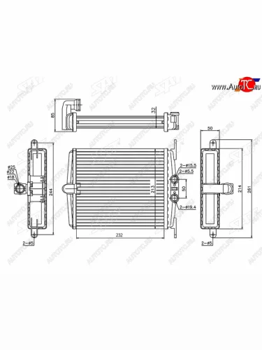 Радиатор отопителя салона MERCEDES-BENZ S-CLASS W140S140 91-98(трубчатый) SAT ST-87-0032