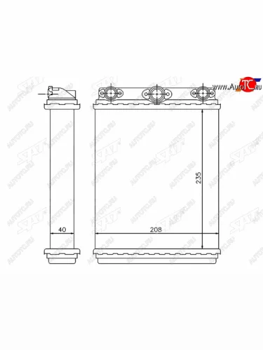 Радиатор отопителя салона MERCEDES E-CLASS W124 84-95(трубчатый) SAT ST-87-0031