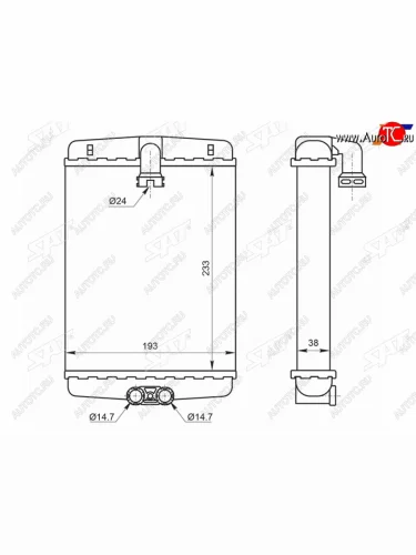 Радиатор отопителя салона MERCEDES  E- CLASS W210 CLK-CLASS #208S W200(трубчатый) SAT ST-87-0030