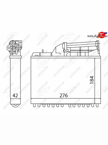 Радиатор отопителя салона  BMW 5 E 34 88- WO AC(трубчатый) SAT ST-87-0029