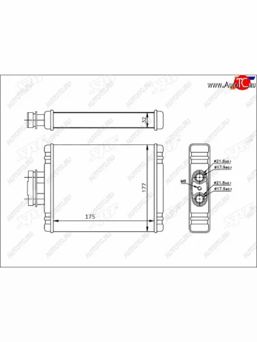 Радиатор отопителя салона  AUDI A1 10-SKODA FABIA 99-ROOMSTER 06-VOLKSWAGEN FOX 05-POLO 01-POLO SAT ST-87-0027
