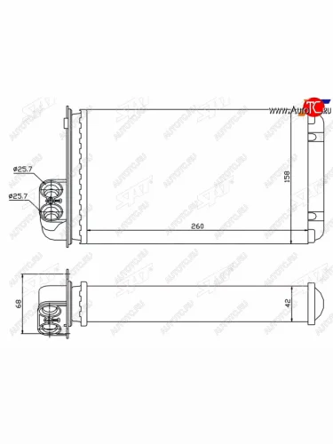 Радиатор отопителя салона RENAULT SCENIC 96-03 (трубчатый) SAT ST-87-0043