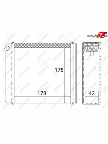 Радиатор отопителя салона OPEL VECTRA A 88-95  (трубчатый) SAT ST-87-0041