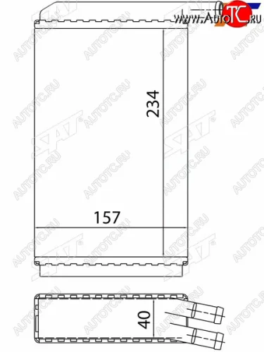 Радиатор отопителя салона AUDI 80 72-89AUDI 90 84-87VW PASSAT 73-88(трубчатый) SAT ST-87-0037