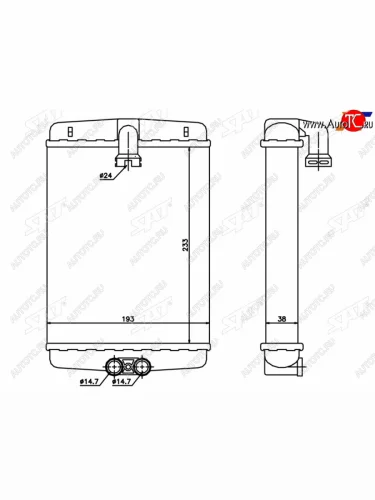 Радиатор отопителя салона MERCEDES C-CLASS W202 93-00(трубчатый) SAT ST-87-0036