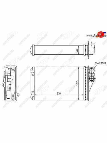 Радиатор отопителя салона PEUGEOT 207 06-13 SAT ST-87-0057