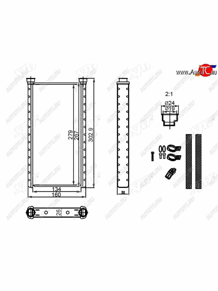 Радиатор отопителя салона AUDI A6 11-18A7  11-18A8 10-17 SAT ST-87-0053  в Керчи Республика Крым