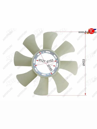 Крыльчатка вентилятора ISUZU ELF 93-06 4HF14JG24HG1 SAT ST-8-94117-866-0