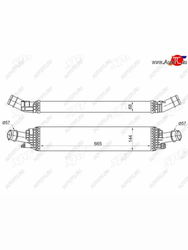 Интеркулер AUDI A4 07-A5 07-A6 11-Q5 08- SAT ST-8K0145805G