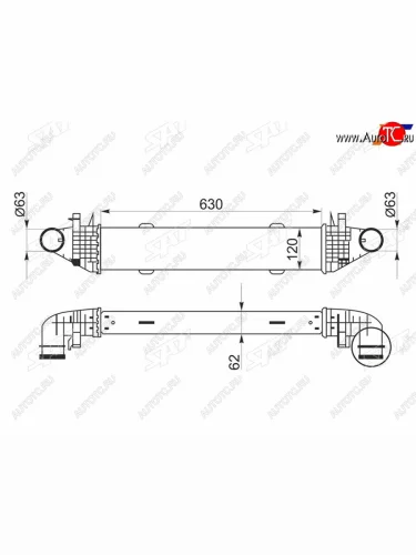 Интеркулер MERCEDES BENZ C-CLASS W204 06-14E-CLASS W212 09- SAT ST-A2045000500