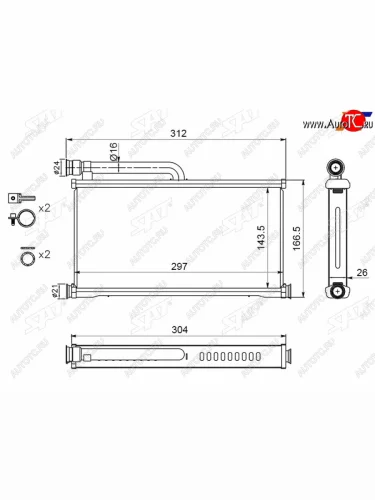 Радиатор отопителя салона AUDI A6 05-11ALLROAD 06- SAT ST-AD05-395-0