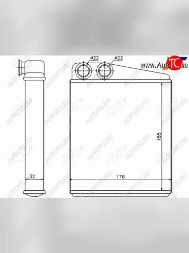 Радиатор отопителя салона AUDI A3S3 03-TT 06-SEAT ALTEATOLEDO 04- LEON 05-SKODA OCTAVIA SAT ST-AU07-395-0