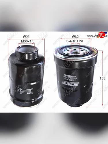 Фильтр топливный NISSAN WINGROADAD 99-03 ALMERA CD20, YD22DDTELGRAND- дизель SAT ST-AY500-NS001