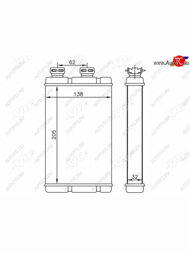 Радиатор отопителя салона  BMW 3 E46 98-05 WO AC SAT ST-BM33-395-A0