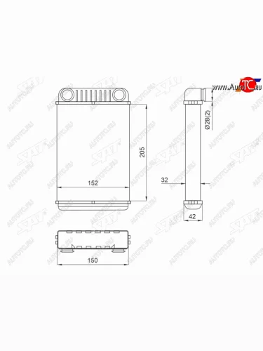 Радиатор отопителя салона CHEVROLET AVEO 11-OPEL MOKKA 12- SAT ST-CVA6-395-0