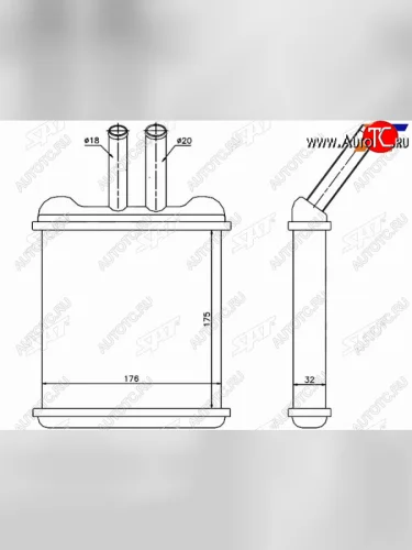 Радиатор отопителя салона DAEWOO NUBIRALACETTI 00-CHEVRLET LANOS 97- SAT ST-CVL1-395-0