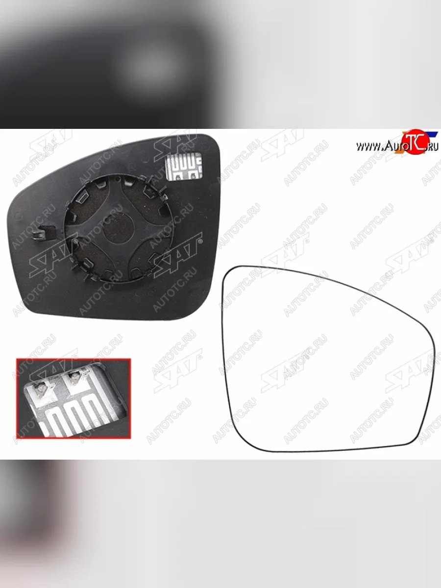 Правое полотно зеркала (обогрев) SAT Nissan Almera 3 G15 седан (2012-2019)  в Самаре Самарской области