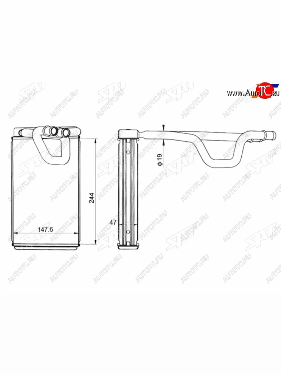 Радиатор отопителя салона NISSAN PATHFINDERNAVARA 04- SAT ST-DTJ2-395-0  в Керчи Республика Крым