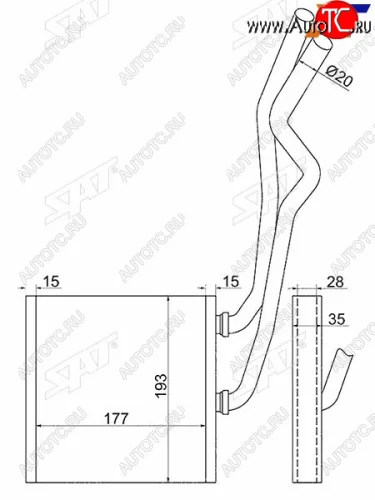 Радиатор отопителя салона NISSAN X-TRAIL T31 07-QASHQAIDUALIS 06- SAT ST-DTU2-395-0