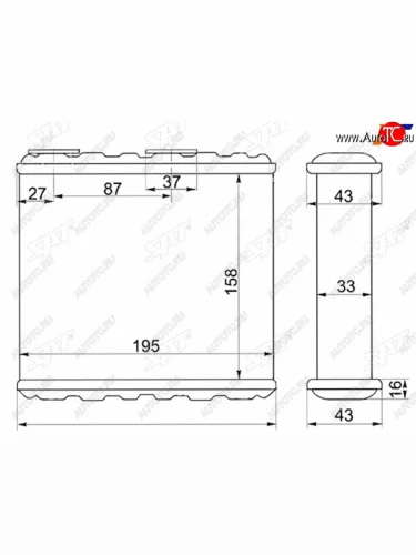 Радиатор отопителя салона NISSAN CEFIROMAXIMA A3233 94-02BLUEBERD U13AVENIREXPERT W11LAUREL 34 SAT ST-DTW1-395-0