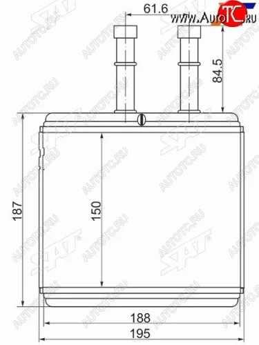 Радиатор отопителя салона DAEWOO KALOS 02-CHEVROLET AVEO 05- SAT ST-DW07-395-0