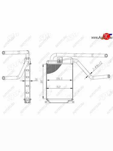 Радиатор отопителя салона DAEWOO NEXIA 08- SAT ST-DW25-395-A0