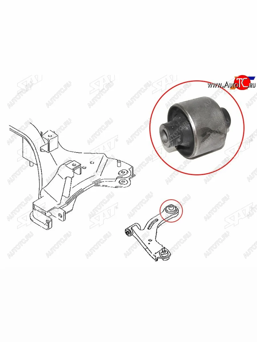 Сайлентблок Ford Escape 00-12  Maverick 93-07  Mazda Tribute 00-07 SAT ST-EC01-34-300J-BB  в Керчи Республика Крым