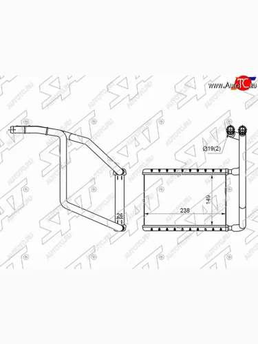 Радиатор отопителя салона FORD TRANSIT 14- SAT ST-FDR8-395-0