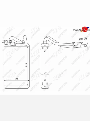 Радиатор отопителя салона FORD TRANSIT 00- SAT ST-FDR7-395-0