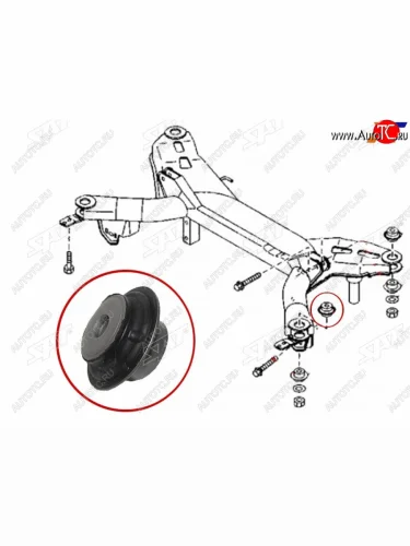 Сайлентблок Mazda 6 02-12  Atenza 02-12 (Справа) SAT ST-GJ6A-28-860A