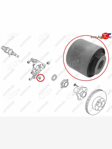 Сайлентблок Infiniti FX35 02-08  Nissan Murano 02-08  Infiniti FX45 02-09  Nissan Elgrand 02-20  SAT ST-GS1D-28-700F-U