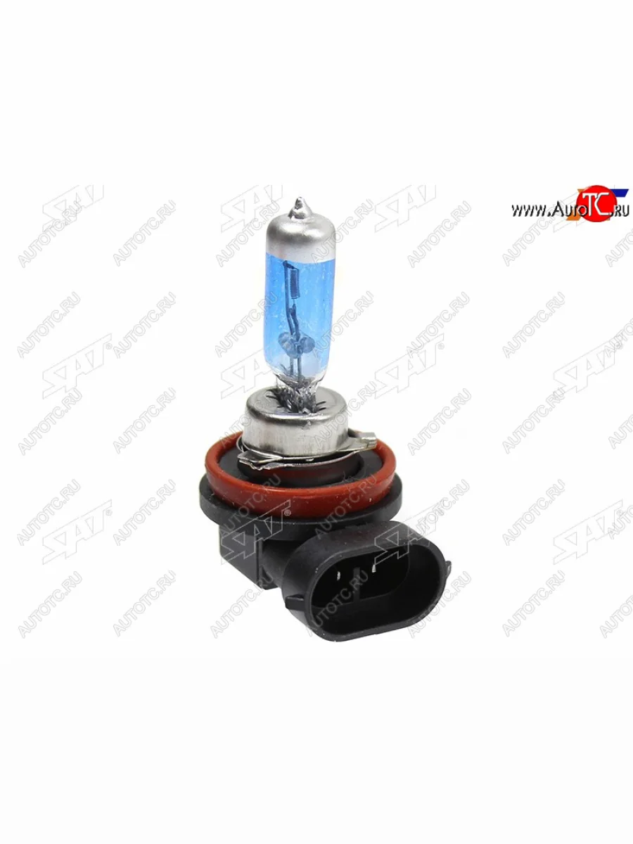 Лампа головного освещения галогенная супер белая H11 12V 55W SAT ST-H11W-12V  в Самаре Самарской области