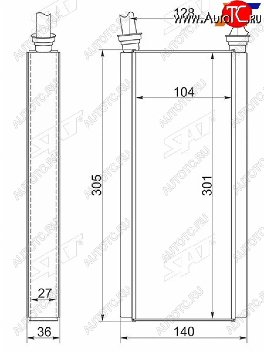 Радиатор отопителя салона HONDA CR-V RD5 01-06 SAT ST-HD66-395-0  в Керчи Республика Крым