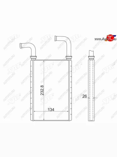 Радиатор отопителя салона Hino 500  02- MITSUBISHI FUSO CANTER FE7#FE8# SAT ST-HI97-395-0