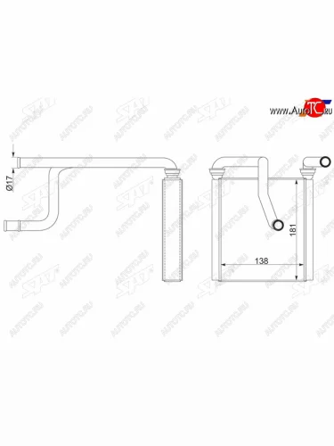 Радиатор отопителя салона HONDA FITJAZZ GD1-4 01-07 5D SAT ST-HD75-395-0