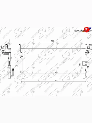 Радиатор кондиционера Hyundai Sonata 98-13  Grandeur 98-05  XG 98-05 SAT ST-HN23-394-A0