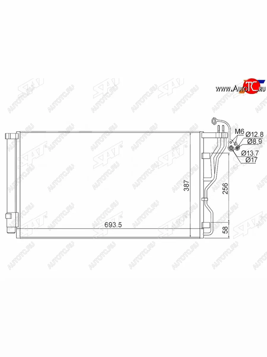 Радиатор кондиционера Hyundai i40 11-17 SAT ST-HN41-394-0  в Керчи Республика Крым
