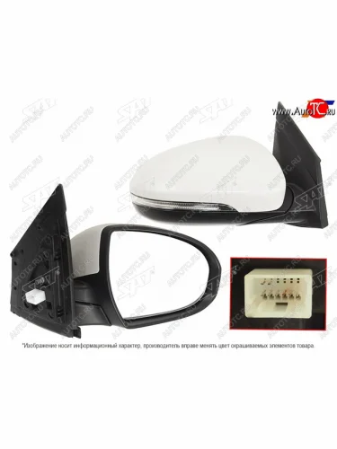 Правое зеркало (обогрев, регулировка, повторитель поворота, складывание 8 контактов) SAT Hyundai Tucson TL дорестайлинг (2015-2018)