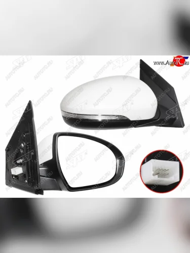 Правое зеркало (обогрев, регулировка, повторитель поворота, складывание 10 контактов) SAT Hyundai Tucson TL дорестайлинг (2015-2018)