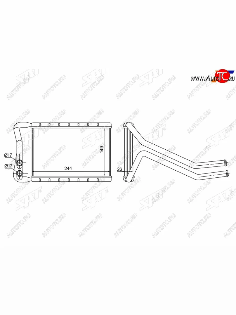 Радиатор отопителя салона HYUNDAI SANTA FE 12- SAT ST-HN67-395-0  в Керчи Республика Крым